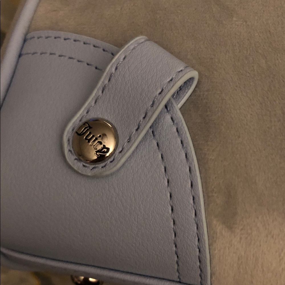 Juicy Couture Classic Scottie Dogs Daydreamer Dove Grey and Blue Tote Bag - Picture 5 of 12
